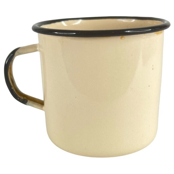 Vintage Enamel Childrens Mug Donkey Playing Cello Cup Novelty - Picture 3 of 10